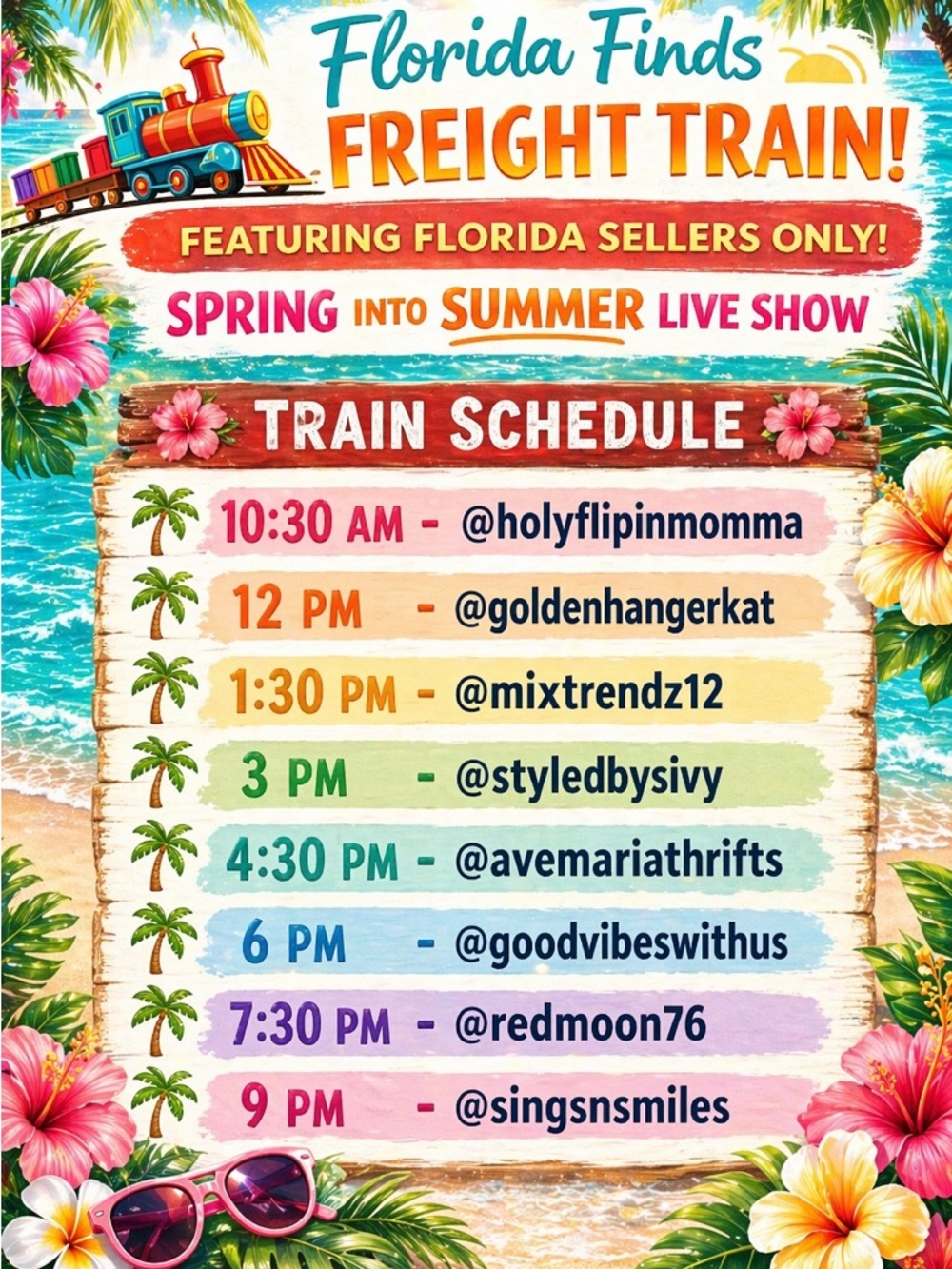 🌴 FLORIDA FINDS FREIGHT TRAIN LIVE SHOW LISTING - Picture 2 of 12